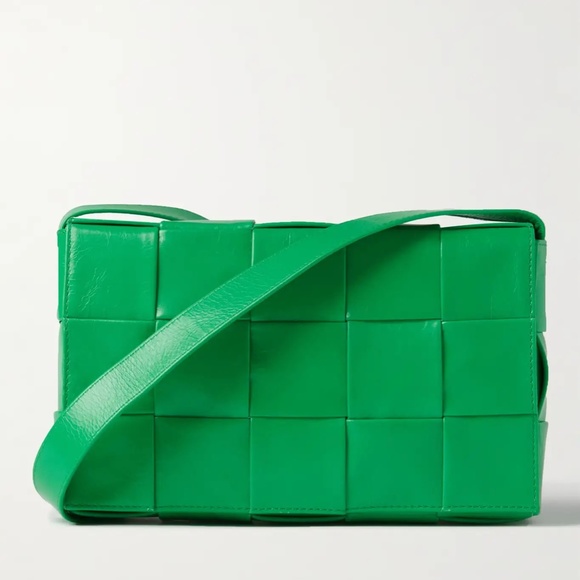 Bottega Veneta Intrecciato Paper Leather Messenger Bag in Parakeet - Picture 6 of 12